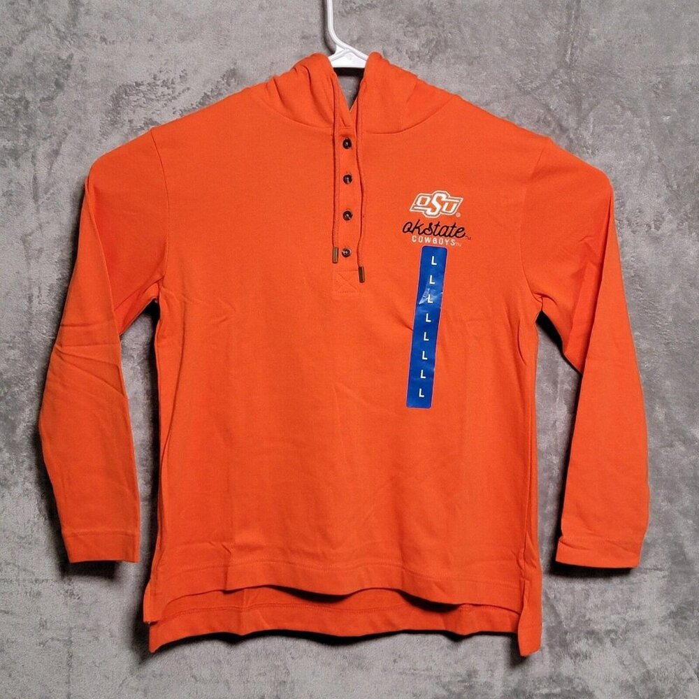 OSU Oklahoma State Cowboys Champion Hoodie Size L Women’s Hooded Jacket Orange